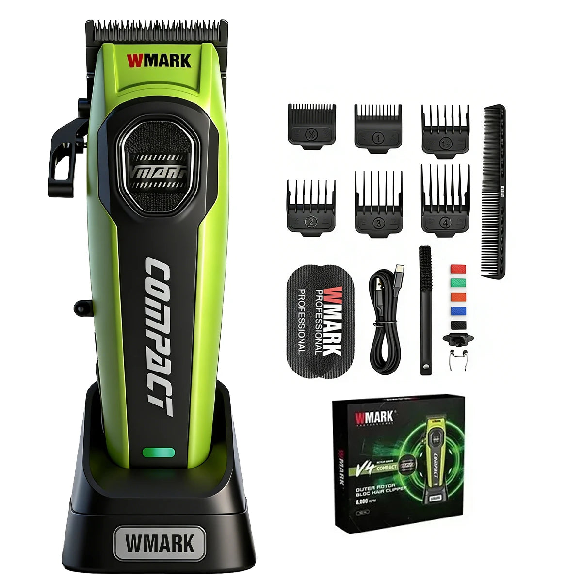 High Speed 10000RPM WMARK NG-X1  Professional Hair Clipper with Charge Base Hair Trimmer For Man Barber Haircut Machines 9V