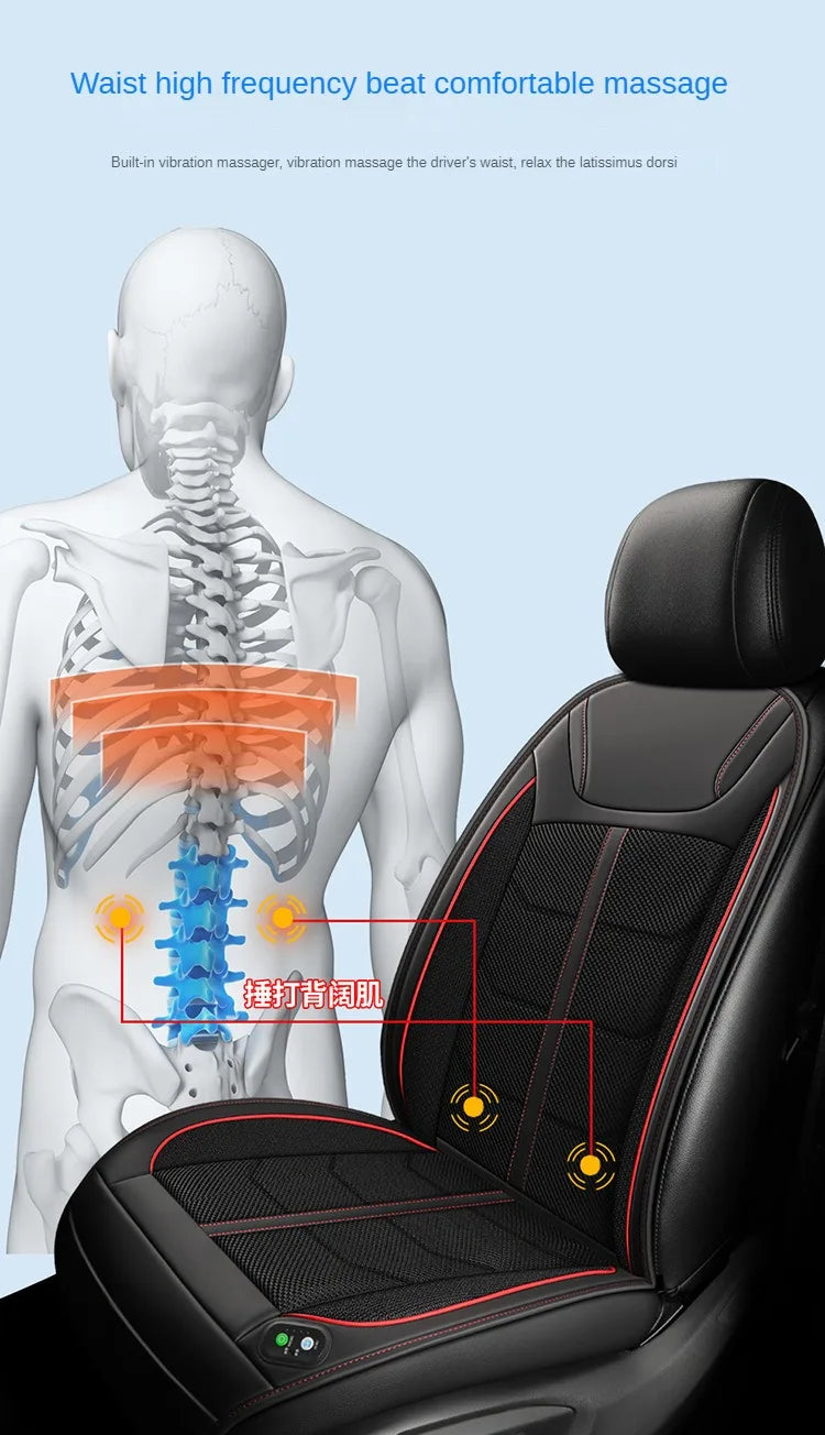 New Ventilated 12V 24V Cooling Car Seat Cushion Air Conditioned Heat Dissipation Ice Silk Pad Universal For Cars SUVs Trucks