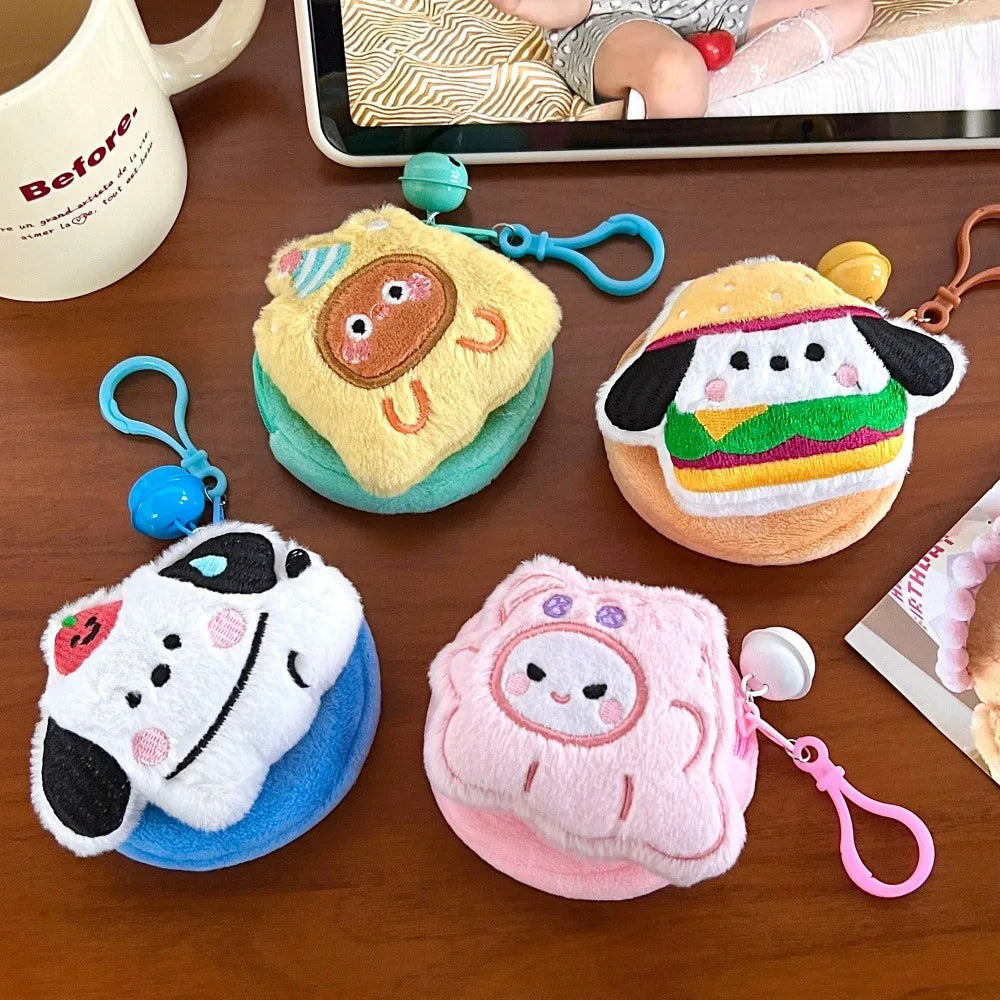 Creative Cute Plush Doll Wallet Multi functional Coin Earphones Lipstick Storage Bag