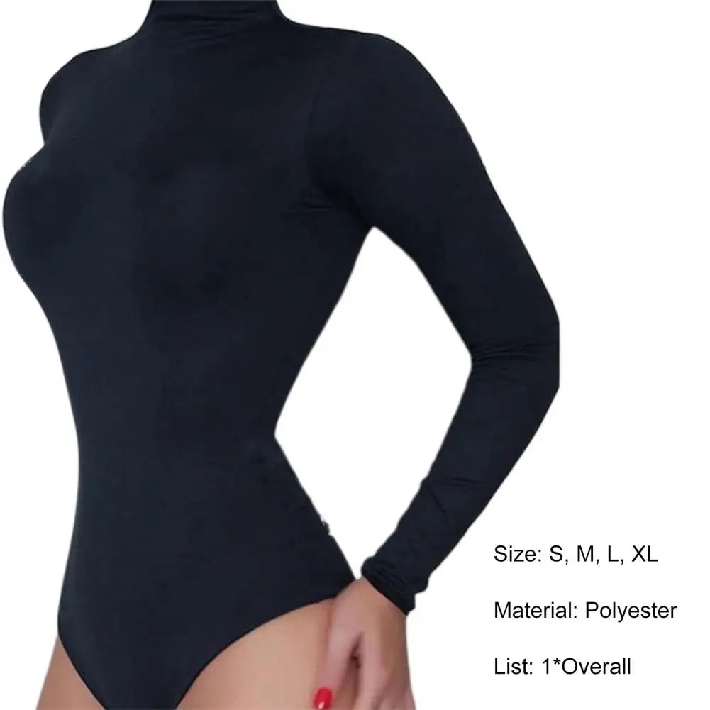 Women Bodysuit Solid Color Turtleneck Sexy Sculpting Underwear Hip Wrap Stretchy One-Piece Underwear For Yoga