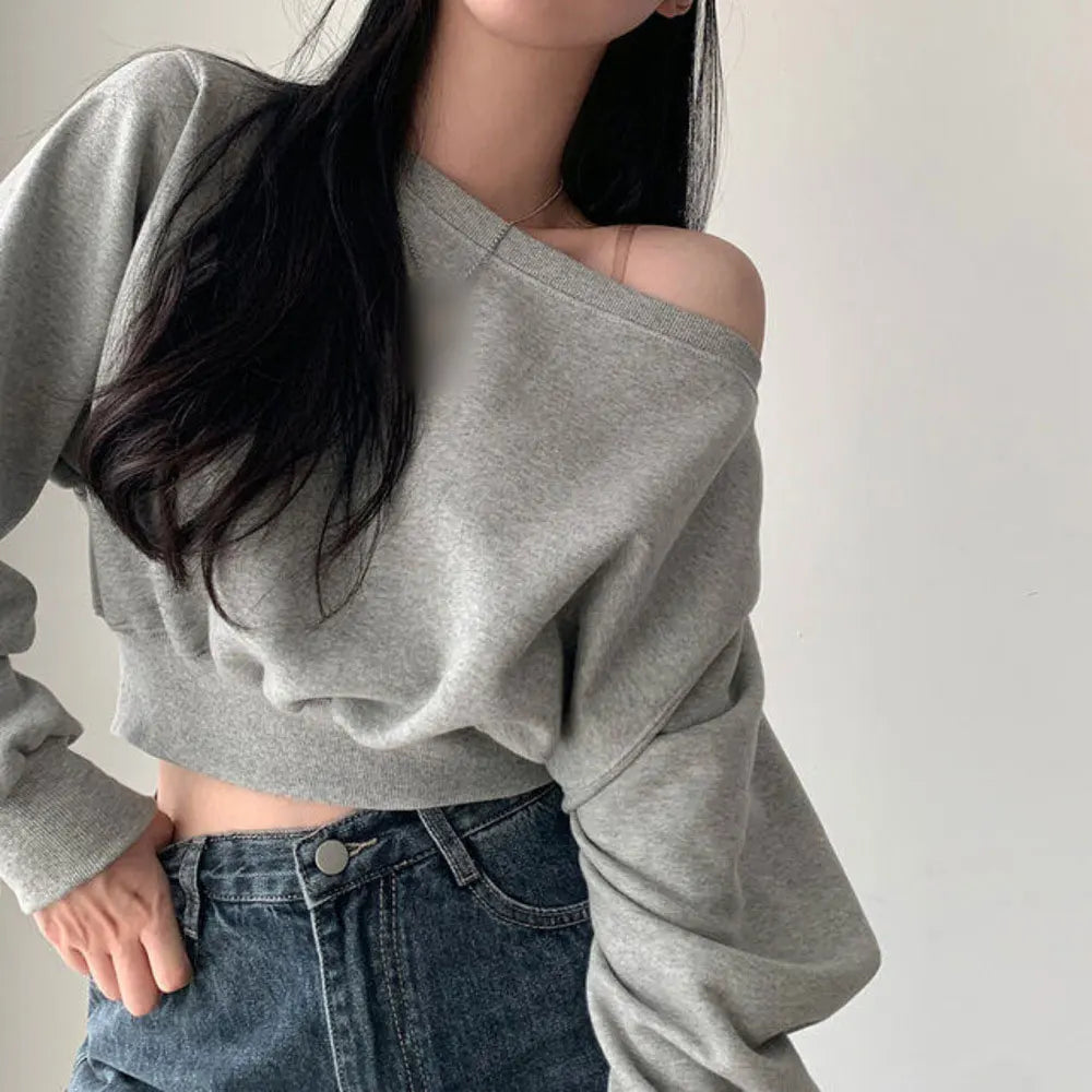 Beach Look Vacation Outfit Casual Hoodie Casual Off Shoulder Hoodie Short Hoodie Medium Stretch Polyester Fabric