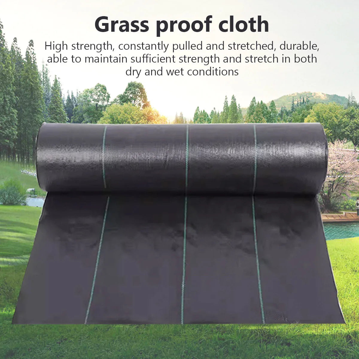 Garden Landscape Fabric Weed Membrane Agricultural Anti Grass Cloth Farm Weed Barrier Mat Plastic PE Mulch Thicker Orchard Cover