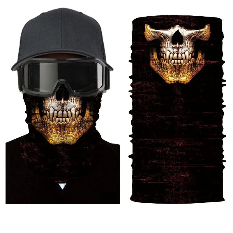 Cool Robot Skull Halloween Mask Scarf Joker Headband Balaclavas Face Mask for Cycling Fishing Ski Motorcycle