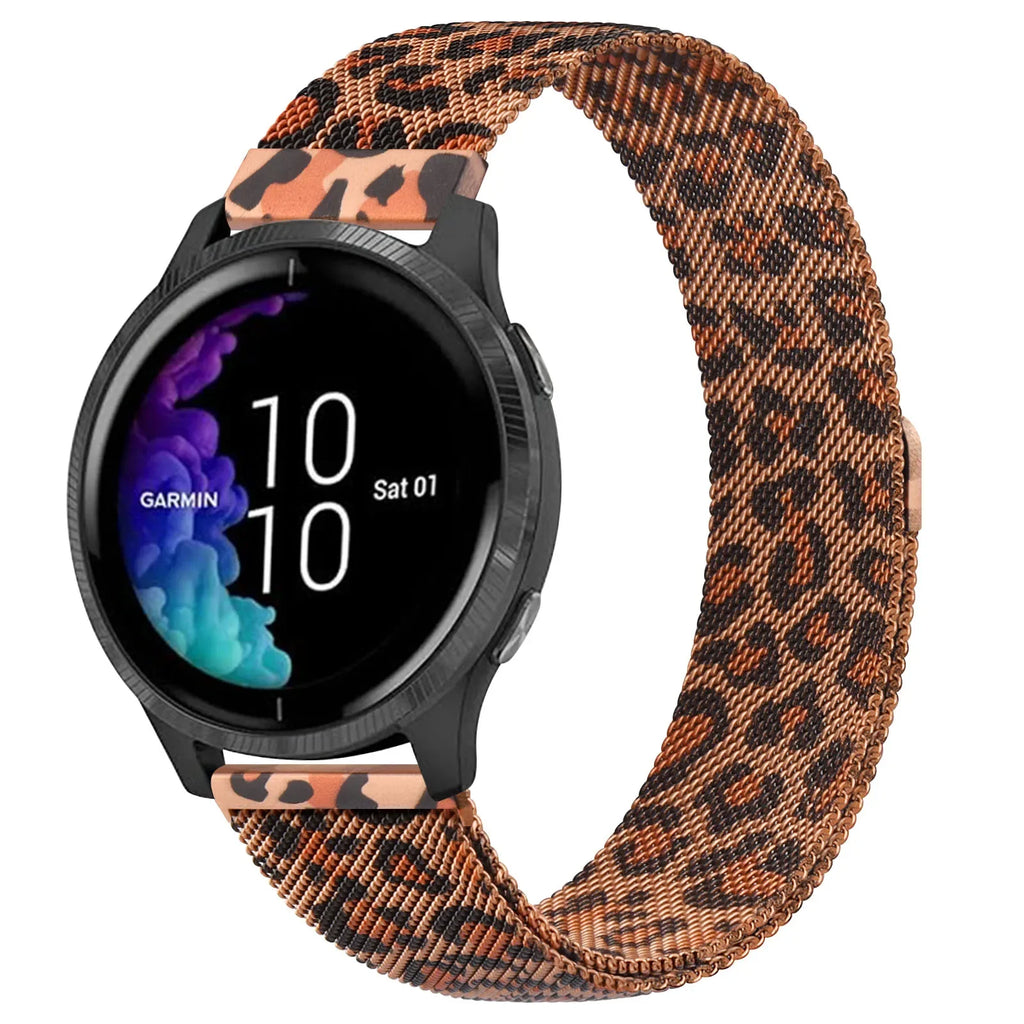 18mm 20mm 22mm Metal Strap For Garmin Vivoactive 4 4s 3s 3 music Band For Garmin Venu 2 2s 3s/Forerunner 645 245 Music Bracelet