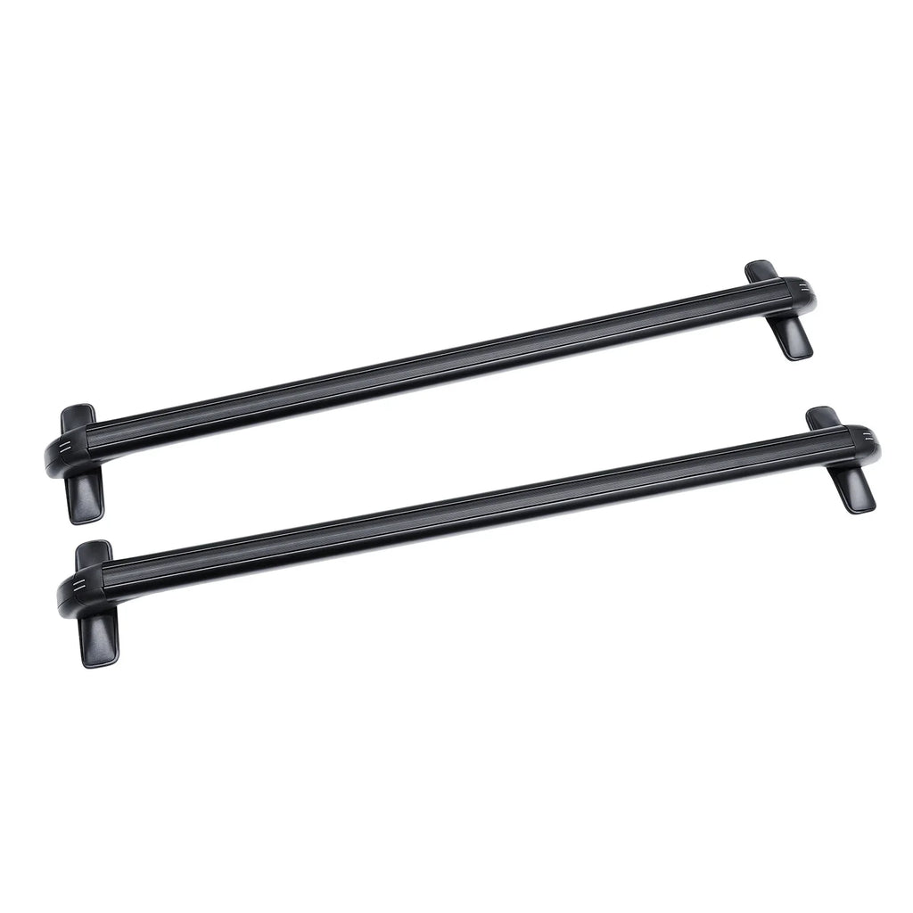 Car Top Roof Rack 2Pcs 100cm Aluminum Luggage Cross Bar Carrier with Lock for 4 or 5 Door Cars Black
