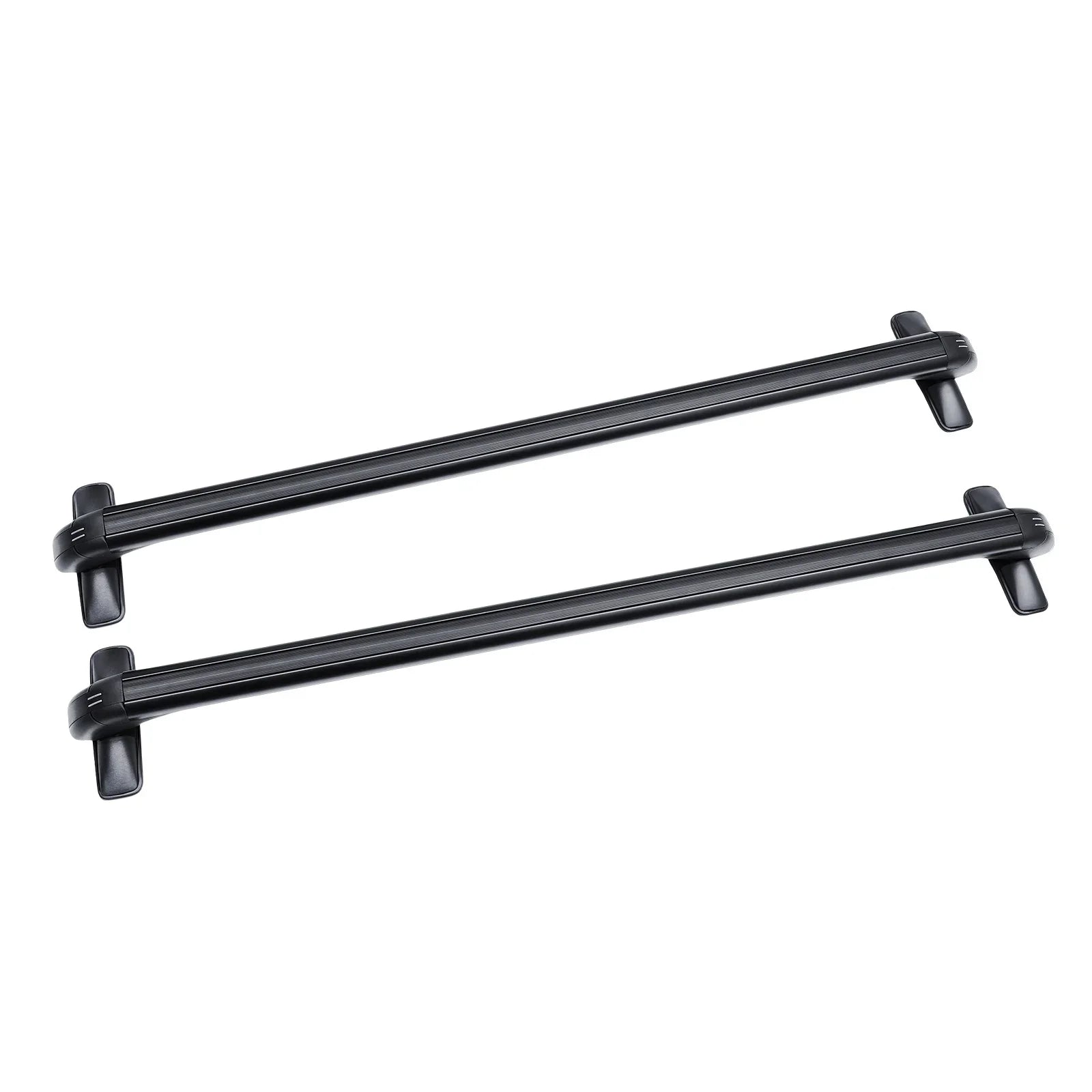 Car Top Roof Rack 2Pcs 100cm Aluminum Luggage Cross Bar Carrier with Lock for 4 or 5 Door Cars Black