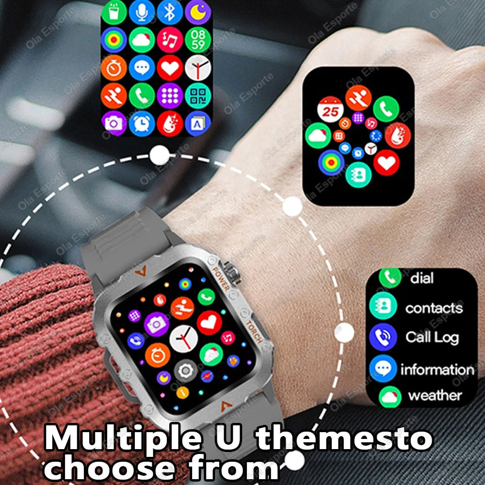 Outdoor Sports Smart Watch for Android IOS Men Women Watches Fitness Track ECG+PGG Health Monitor Smartwatch with Led Lighting