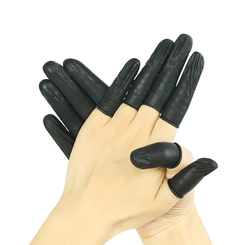 100PCS Disposable Finger Cots Dust-proof Anti Slip Multi-purpose Durable Comfortable Finger Cots Fingertip Cleaning Tools