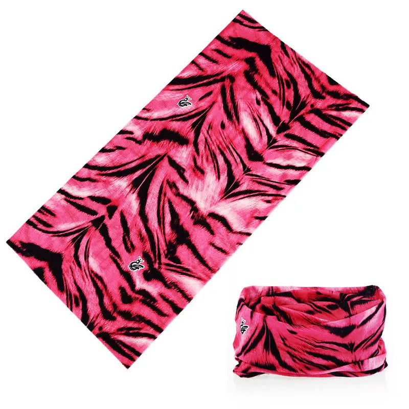 Beautiful Leopard Print Headdress Deporte Sport Face Mask For Women Cycling Bandanas Tube Headband Female Balaclava Head Scarf