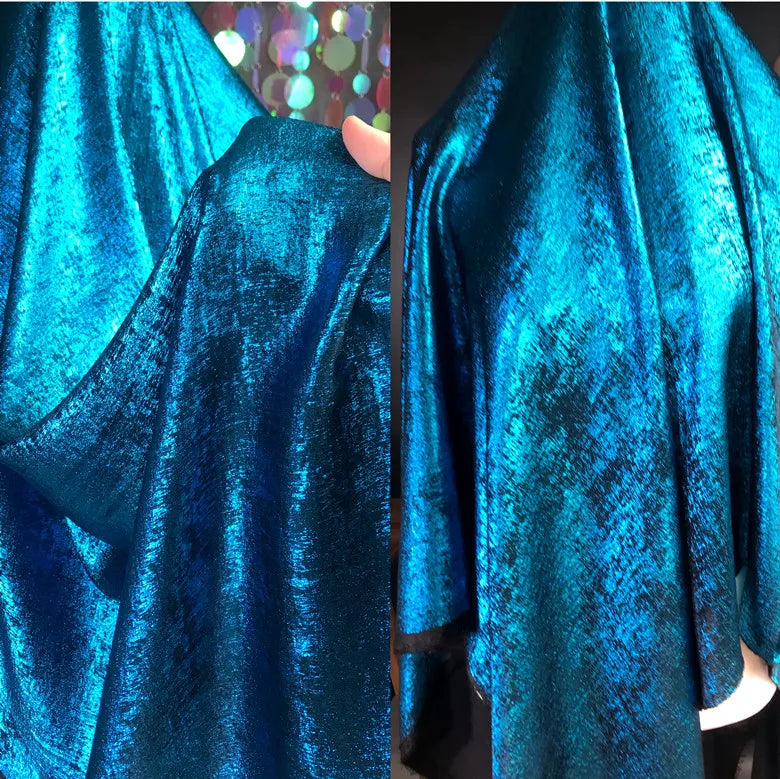 Soft Bronzing Velvet Fabric By The Meter for Dress Costumes Decoration Diy Sewing Designer Cloth Comfortable Glossy Black Blue