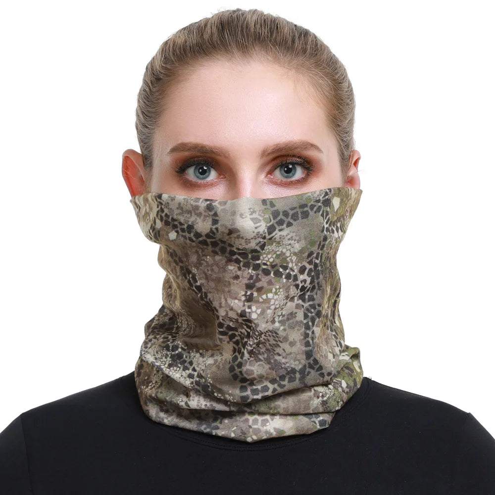 Beautiful Leopard Print Headdress Deporte Sport Face Mask For Women Cycling Bandanas Tube Headband Female Balaclava Head Scarf