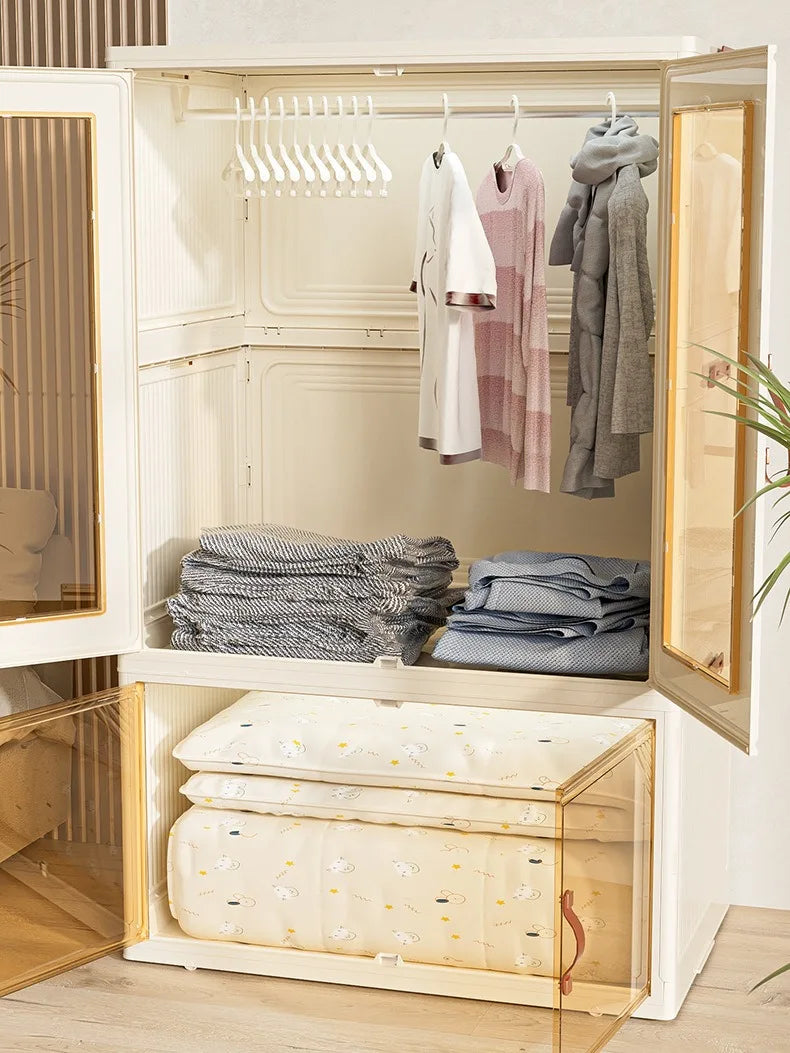 Household Floor Standing Baby Toys Clothes Hanging Clothes Locker Cabinet Large capacity Living Room Children's Wardrobe