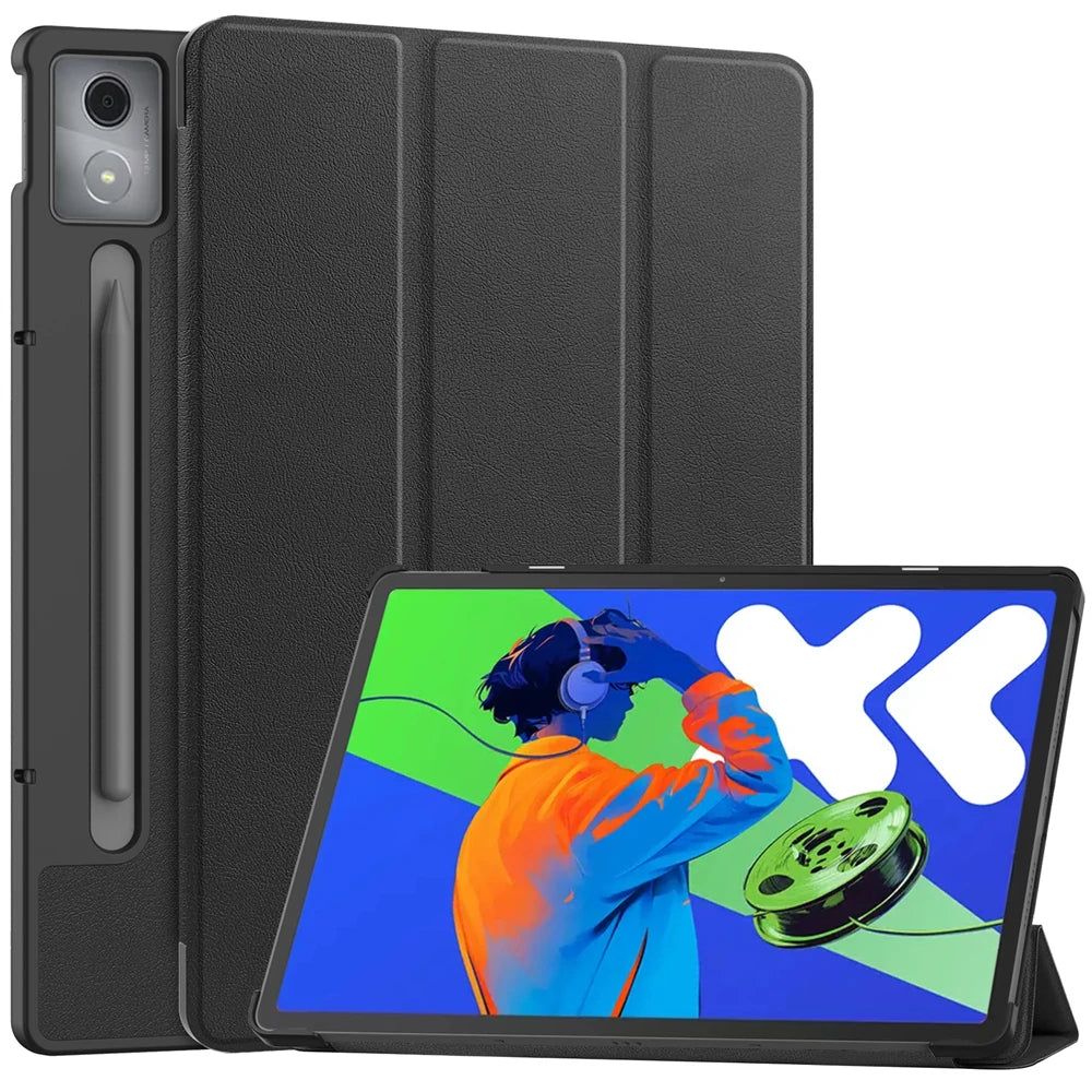 For Lenovo Xiaoxin Pad Pro 12.7 2025 Case Tri-Folding PU Leather Stand Tablet Cover for Xiaoxin Pad Pro 12.7 Inch 2025 TB-375FC