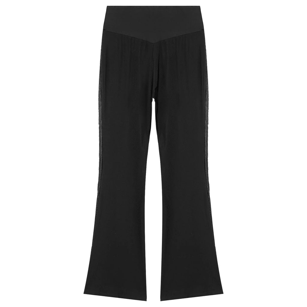 Mens Tassel Flared Pants Vintage Bell-Bottom High Waist Trousers for Jazz Latin Dance Stage Performance Club Disco Party Costume