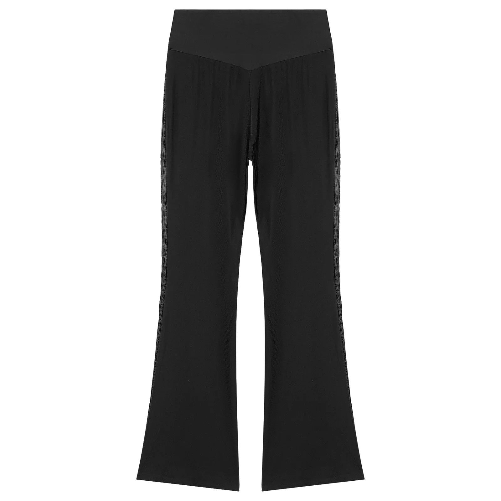 Mens Tassel Flared Pants Vintage Bell-Bottom High Waist Trousers for Jazz Latin Dance Stage Performance Club Disco Party Costume