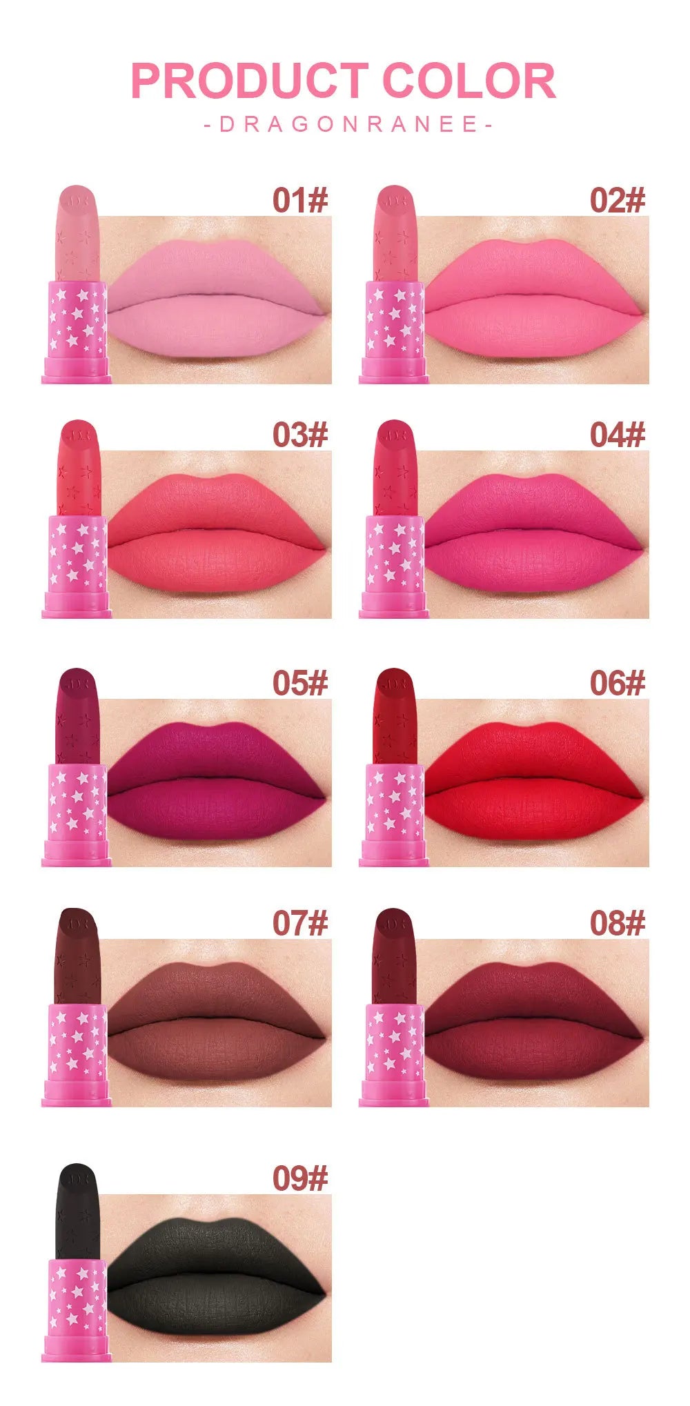 3Pcs Korean Matte Lipstick Set Waterproof Long Lasting High Pigmented Lip Gloss Makeup For Women Beauty Cosmetic