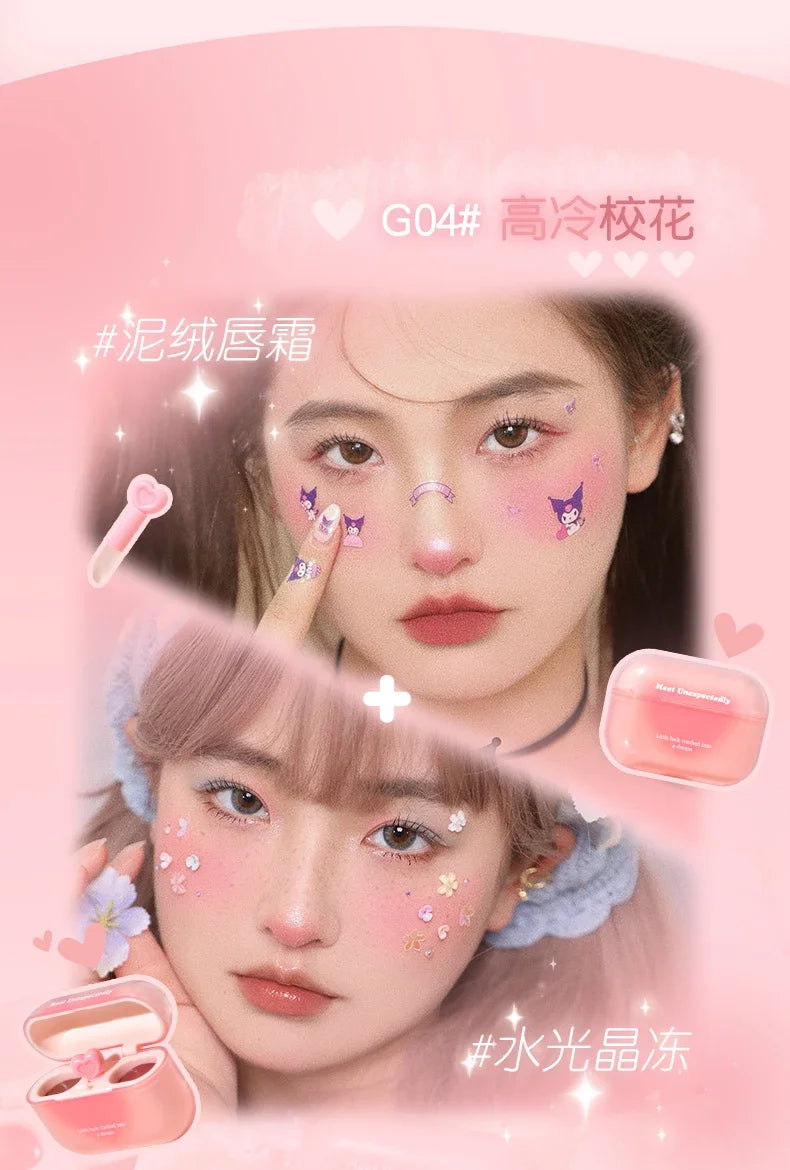 GOGO TALES Double Lip Gloss Mirror Finish Nude Color Korean Lipstick Matte Non-Sticky Lip Mud Long-Lasting Vegan Makeup