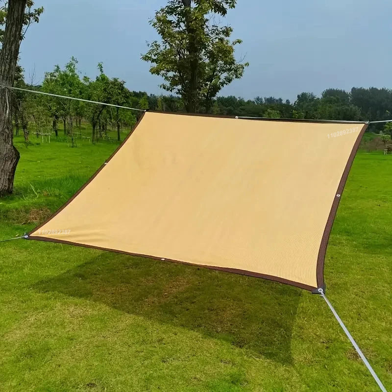 HDPE UV Protection Shade Net: Beige Sunscreen Mesh Fabric for Plant Shed, Outdoor Garden Sunshade & Patio Cover