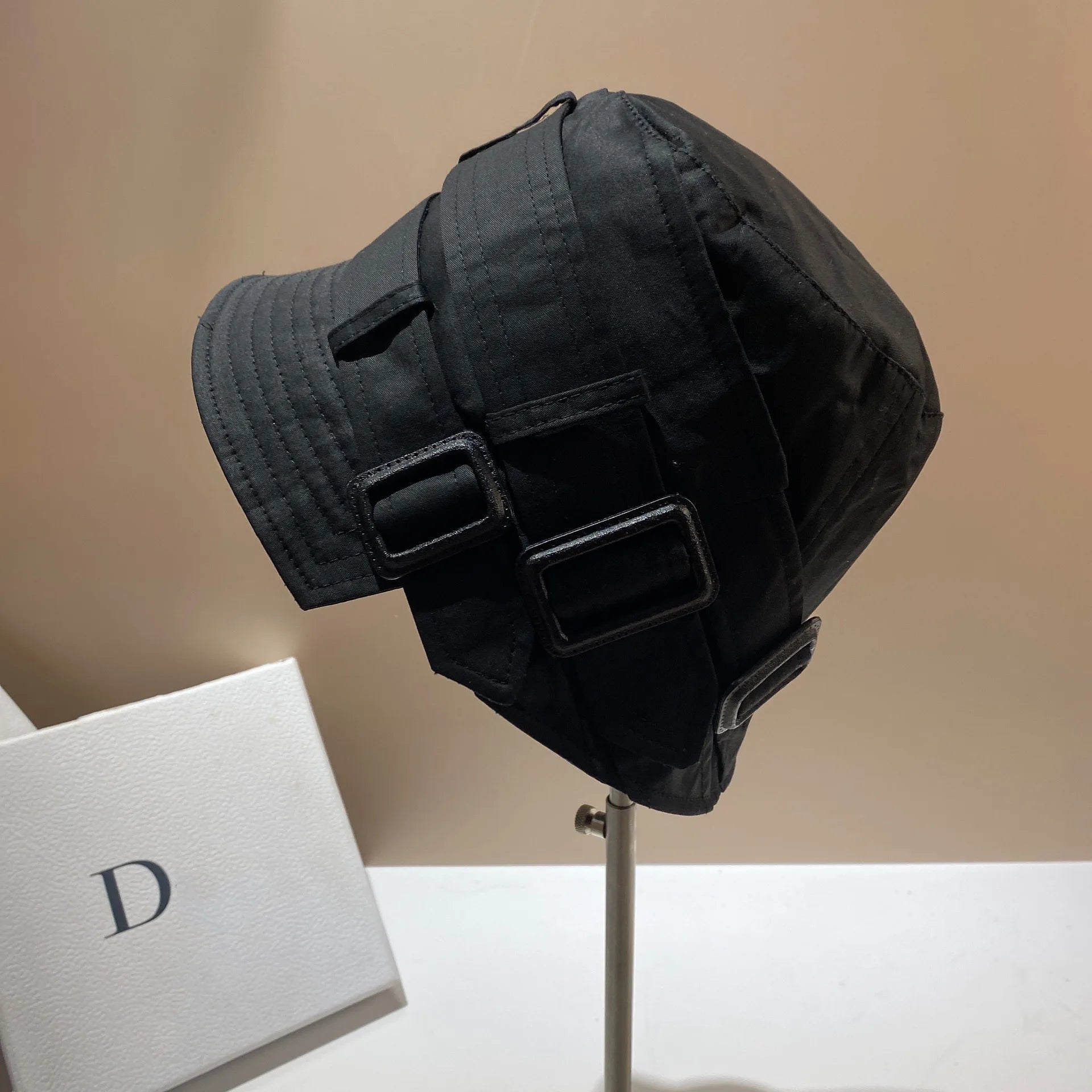 Luxury Panama Belt Buckle Bucket Hat Outdoor Sunscreen Women's Fisherman Hat Fashion Casual Beach Sun Hats Flat Top Basin Cap