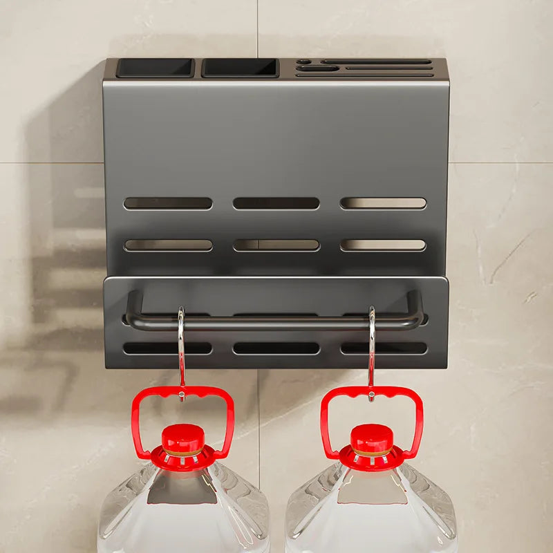 Kitchen Knife Holder, Tableware Storage Rack, Multifunctional Wall Mounted Kitchen Tool Storage Rack