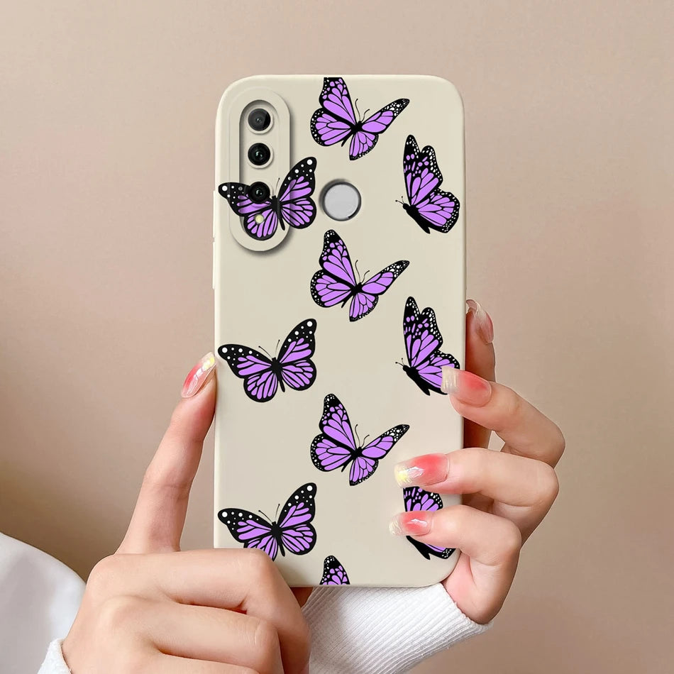 For Honor 10i Phone Case Butterfly Cat Soft Liquid Silicone Camera Protection Cover For Huawei Honor 10 i Model HRY-LX1T Fundas
