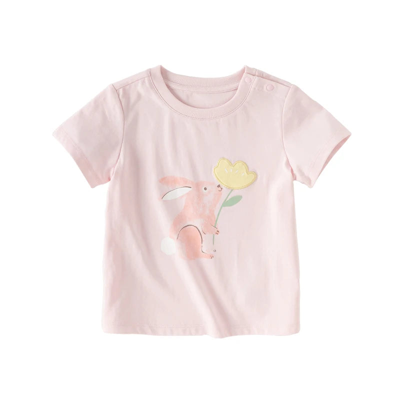 Dave Bella 2025 New Summer Girl's Boy’s Baby T-Shirt Children Top Cotton Short Sleeve Undershirt Casual Outdoor Sport DB2241110