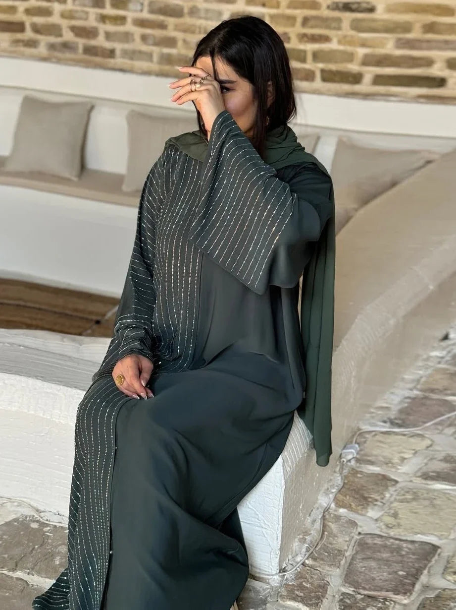Eid Abaya Women Cardigan Dress Dubai Kaftan Muslim Caftan Long Robe Jalabiya Ramadan Morocco Islam 2025 Vestidos Largos