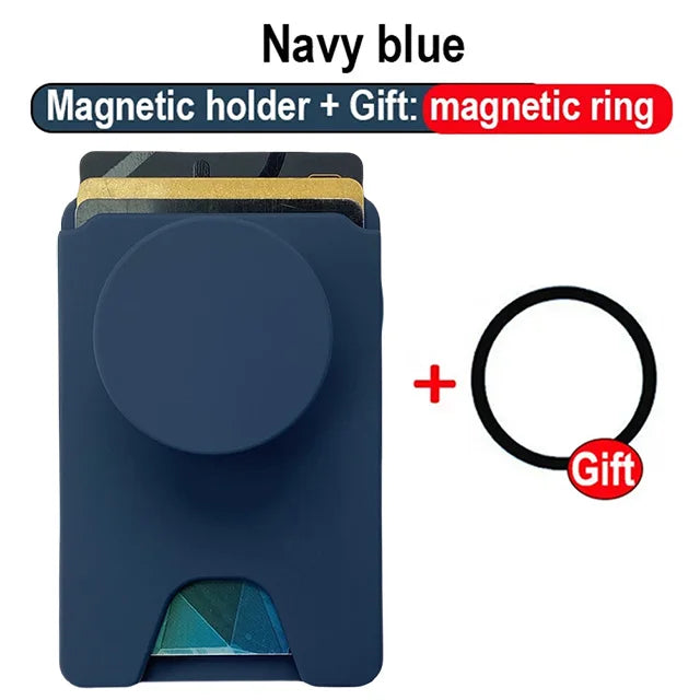 Grippopso Universal Magnetic Phone Card Holder With Griptok Phone Card Case Wallet Socket Phones Wallet And Magnetic Ring