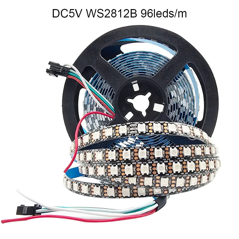 5V WS2812B WS2812 Digital Flexible Individually Addressable Pixel Led Strip RGB LED Strip 30/60/74/96/144Pixel/Leds/M Tape Light