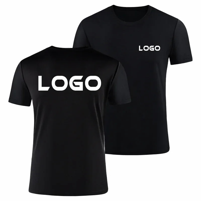 Men's and Women's Free Design Logo Round Neck T-shirt, 3D Printing Custom Logo Team Game, Sports, Leisure, Fitness Custom Top