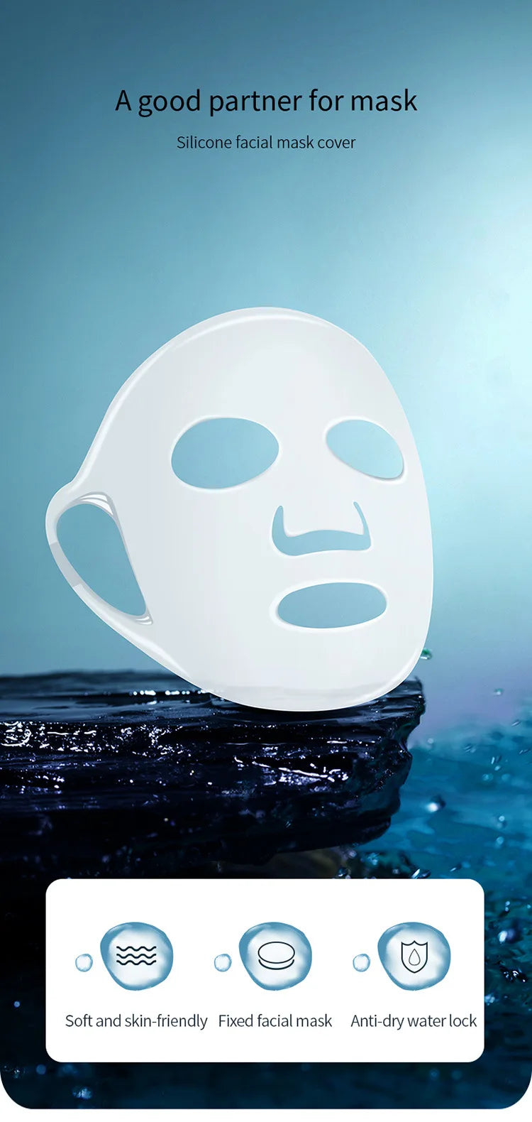 3D Silicone Mask Face Women Skin Care Tool Hanging Ear Face Mask Gel Sheet Reusable Lifting Anti Wrinkle Firming Ear Fixed Tools