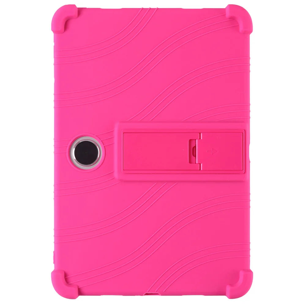 For Oppo Pad SE / OnePlus Pad Lite Silicone Case with Kickstand Rugged Protective Cover - Dark Blue