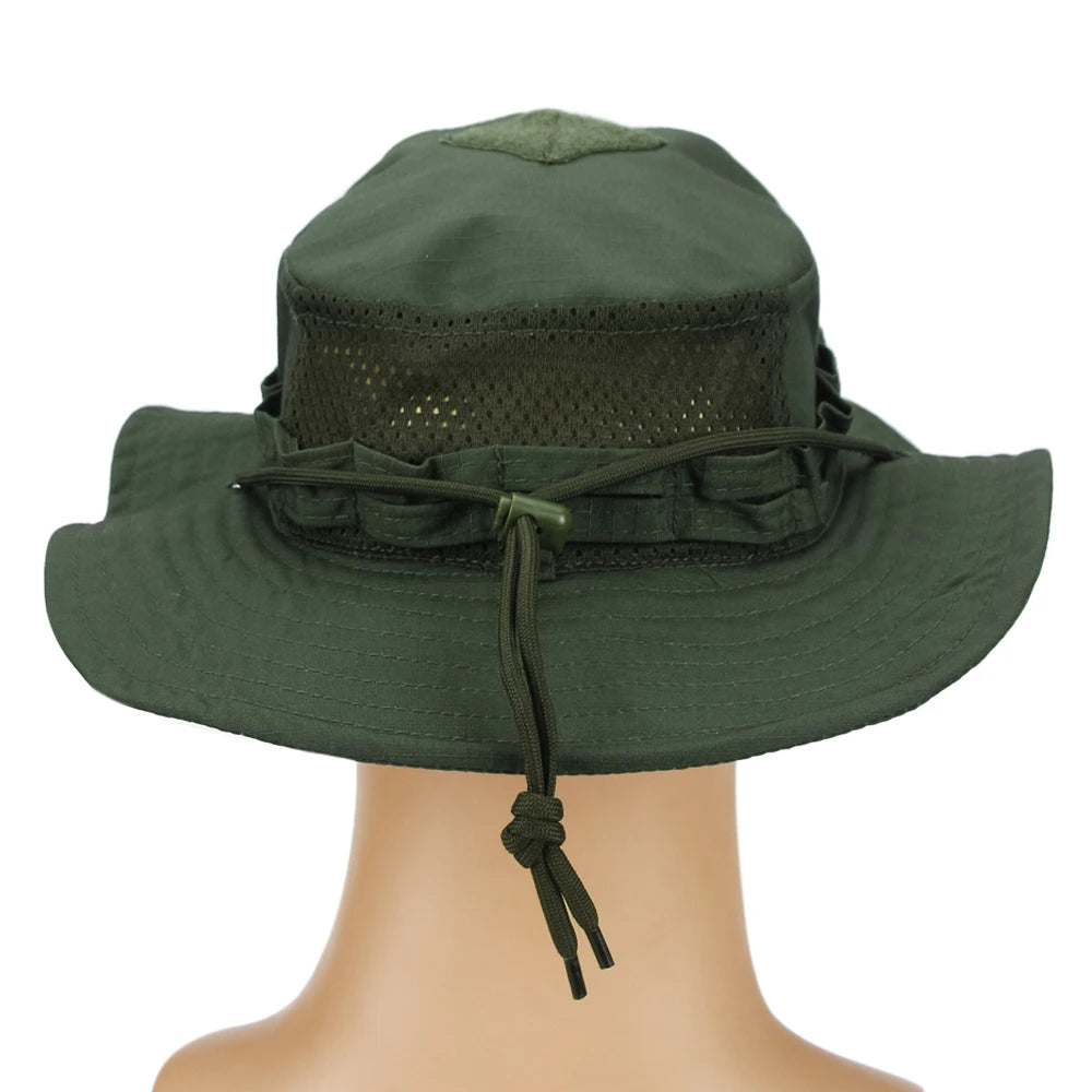 1pc/5pcs Camo Boonie Hat Sunscreen Breathable Bucket Hat Men's Outdoor Hiking Hunting Fishing Windproof Fisherman's Hat