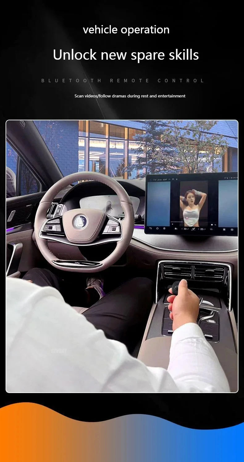 Trackball Finger Ring Mouse - 2.4G+Bluetooth Wireless Remote for Short Video/PPT/In-Vehicle Display