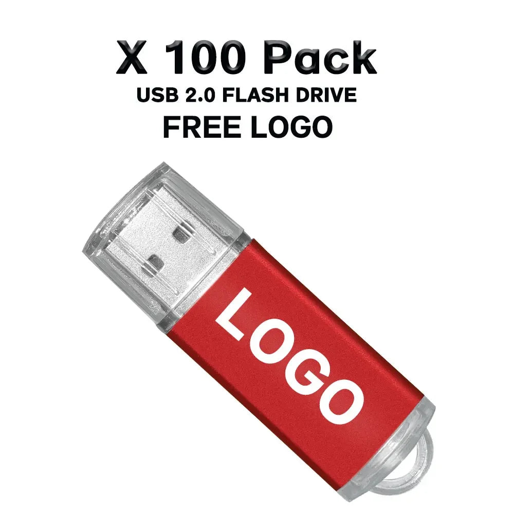 100PCS Custom Flash Drive Pen Drive 4GB 8GB 16GB 32GB 64GB High Speed Usb Stick 2. 0 Memoria Stick Memory Flash Drive Pendrive