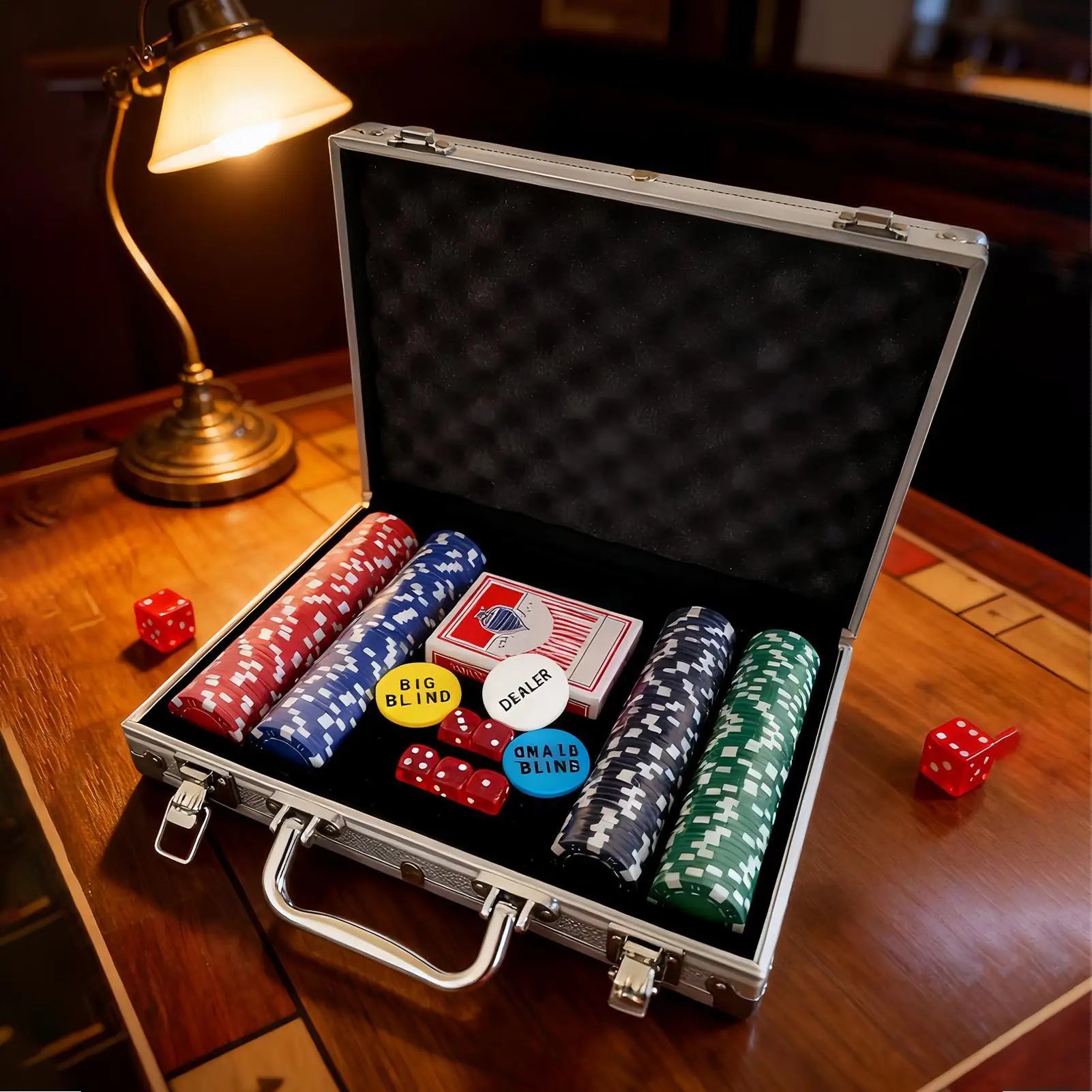 Poker Sets With Case Party Props No-Denomination Professional Poker Sets For Players Game Enthusiasts Collectors Event Planner