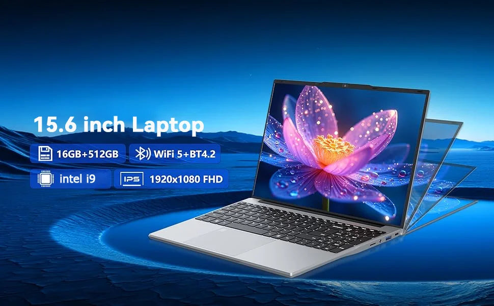 New Arrival 15.6 Inch Intel Core i9-9900 Backlight Keyboard Laptops Fingerprint Unlock 16GB 1TB SSD Gamer Computer Notebook PC