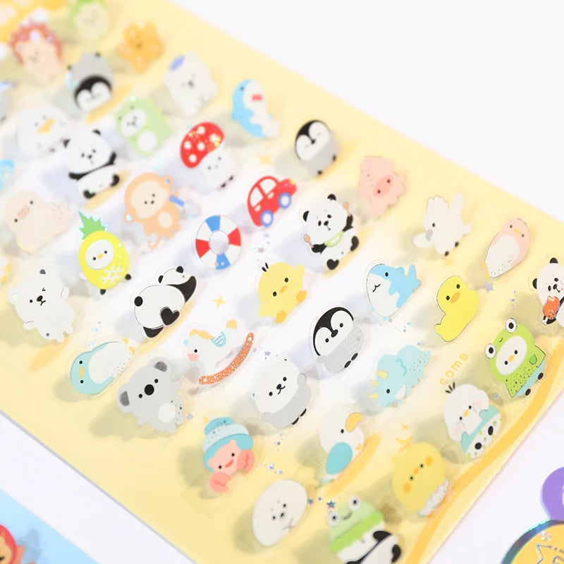 Korean Import NEKONI Fun 3D Standing Sticker Cartoon Character Animals Scrapbooking Diy Journal Cute Stationery Sticker Gift