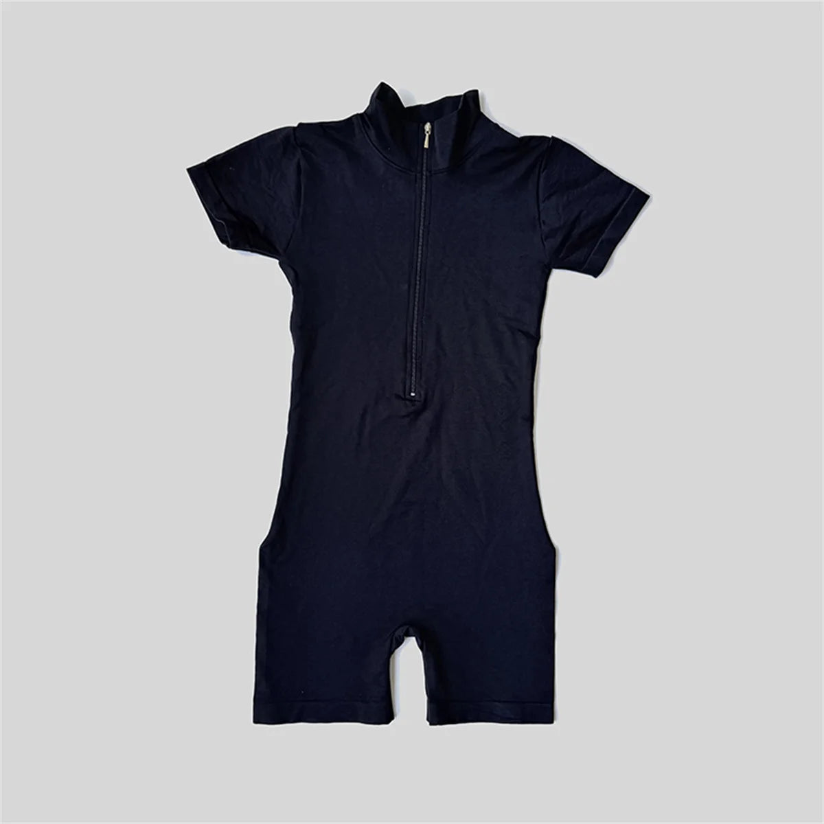 Summer Short Sleeve Zipper Jumpsuit Sports Wear Gym Fitness Sports Bodysuits Women Running Fashion Workout Clothes Yoga Clothing