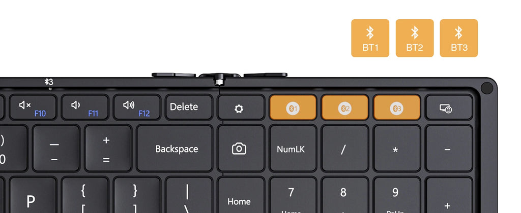 ProtoArc XK01 Bluetooth Wireless Keyboard Foldable Portable Mini Keyboards for Windows iOS Android Tablet PC Smartphone