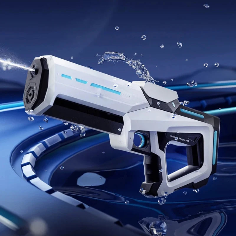 Summer Electric Water Gun for Adults & Kids High Pressure Garden Automatic Pulse Splashing Toy Viral IPX7 Water Blaster