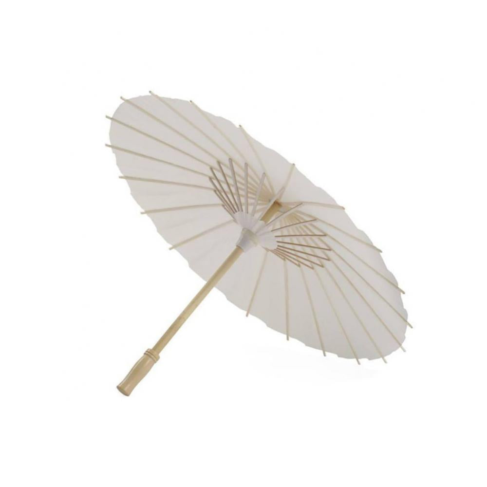 Chinese Umbrella Vintage DIY White Paper Umbrella Anime Painting Sunscreen Umbrella Photo Dance Props Ancient Cosplay Umbrella