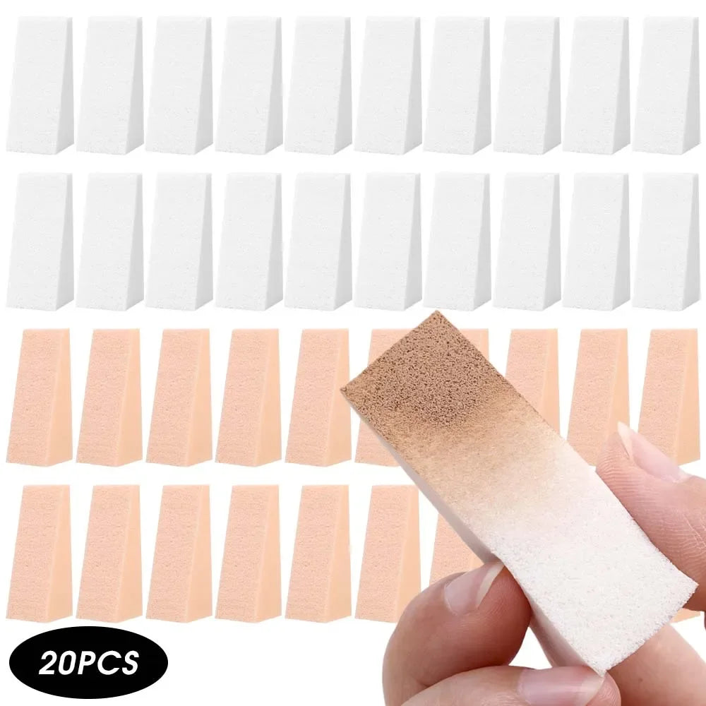 100pcs Foundation Makeup Sponge Block Hydrophilic Firm Sponge Non Latex Cosmetic Powder Puff Wet and Dry Makeup Puff Beauty Tool