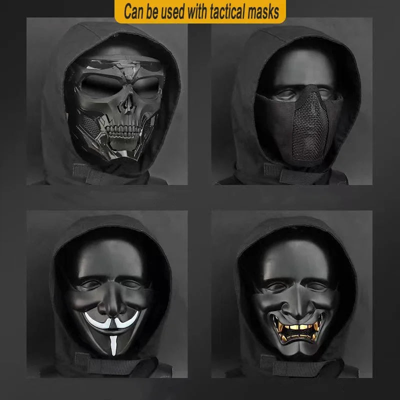Tactical Hood Headwear Full Face Mask UV Protection for Men Women Ski Sun Hood Tactical Cycling Sports Masks for Hunting/Outdoor
