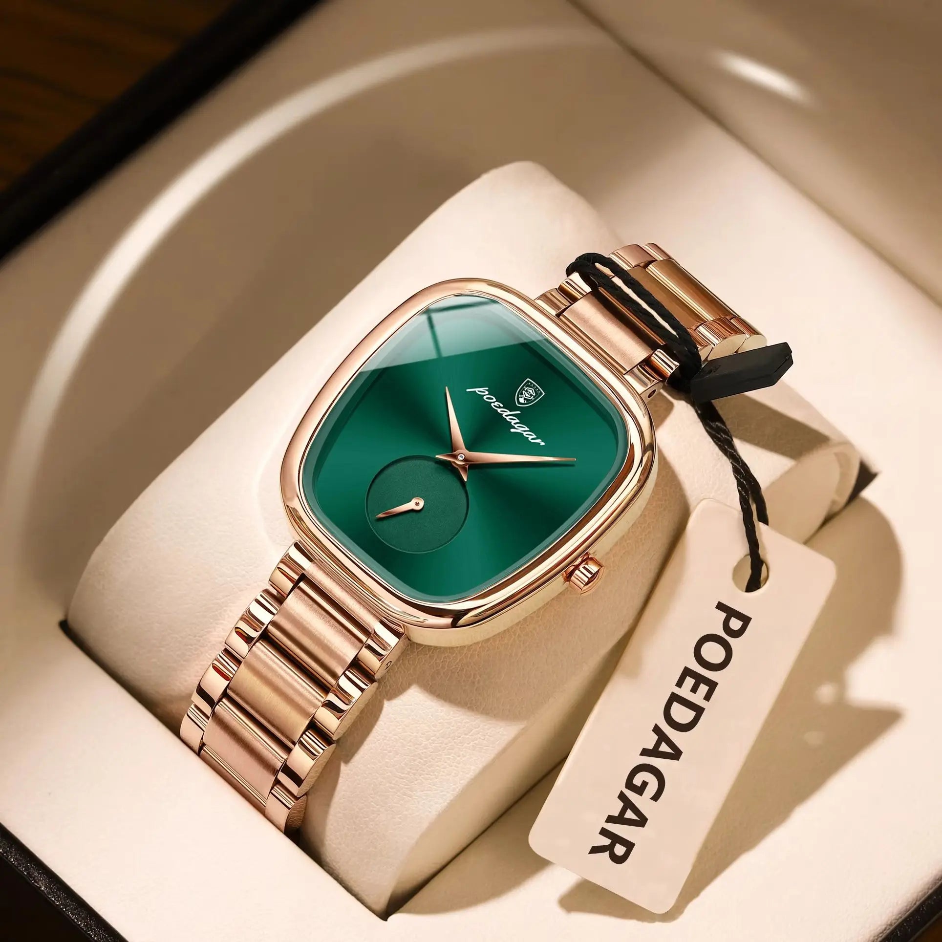 POEDAGAR Unique Elegant Ladies Watch Stainless Steel Waterproof Quartz Watches For Women High Quality Woman’s Stylish Wristwatch