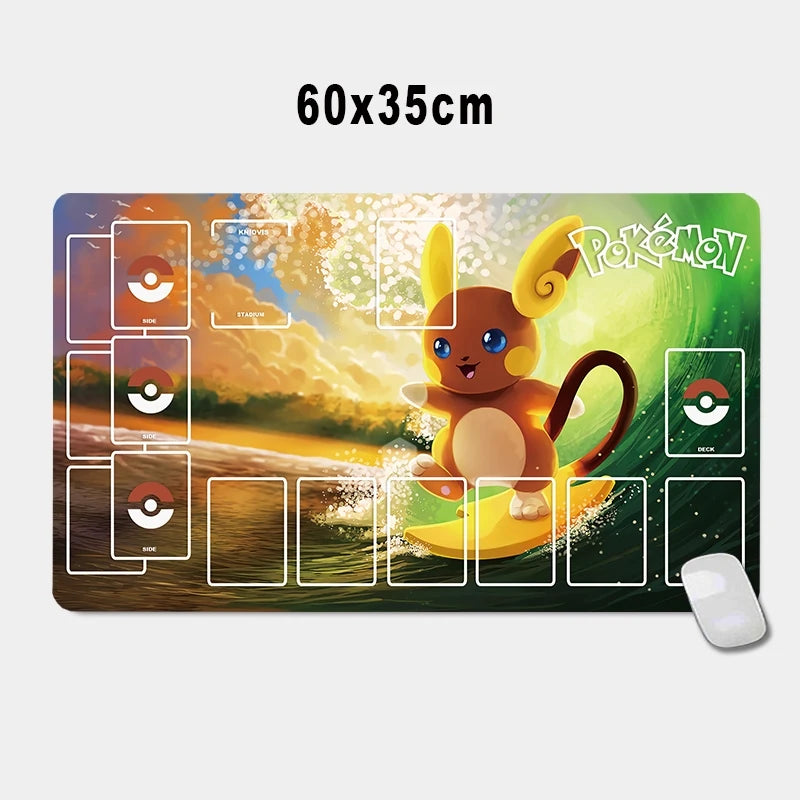 PTCG Pokemon Iono Rosa Eevee Snorlax Animation Characters Single Table Mat Battle Pad Classics Anime Collection Cards Toy Gift