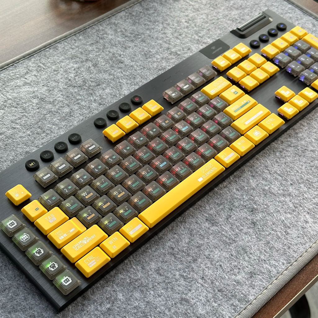Chemical Element Keycaps,PC+PBT Custom Heart TP Keycap Set Suitable for Logitech G915/G815 Mechanical Keyboard,Only Keycaps