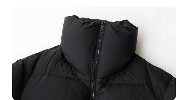 CHIC VEN Women's Down Coats Korean Stand Collar Simple Solid Color Warm Casual Jackets Soft Fashion Female Clothing Winter 2025
