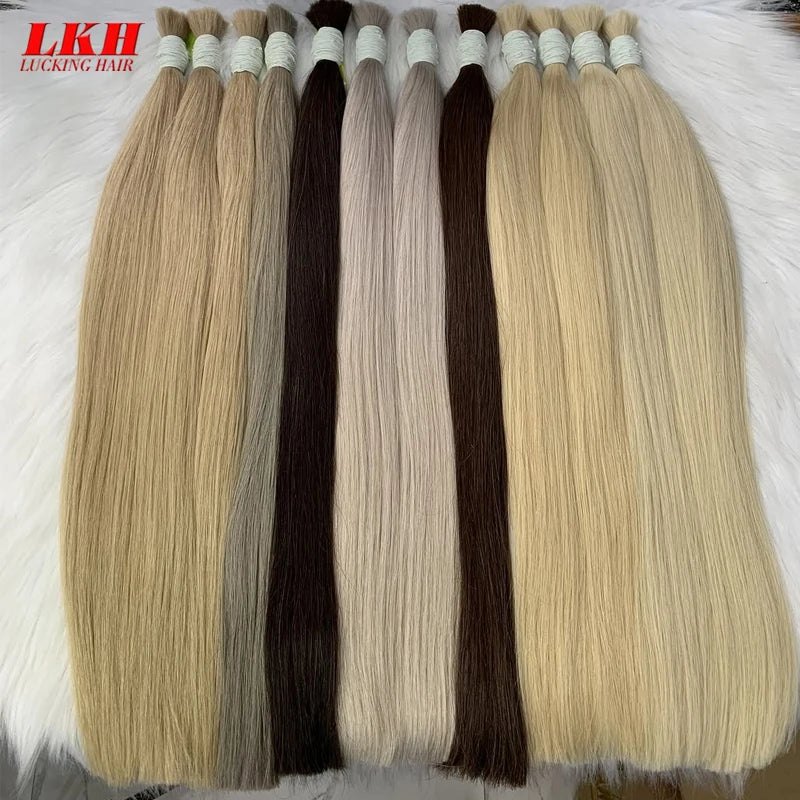 extensiones de cabello natural humano 100% natural original straight extensions raw vietnamese Indian human hair Bulk bundles