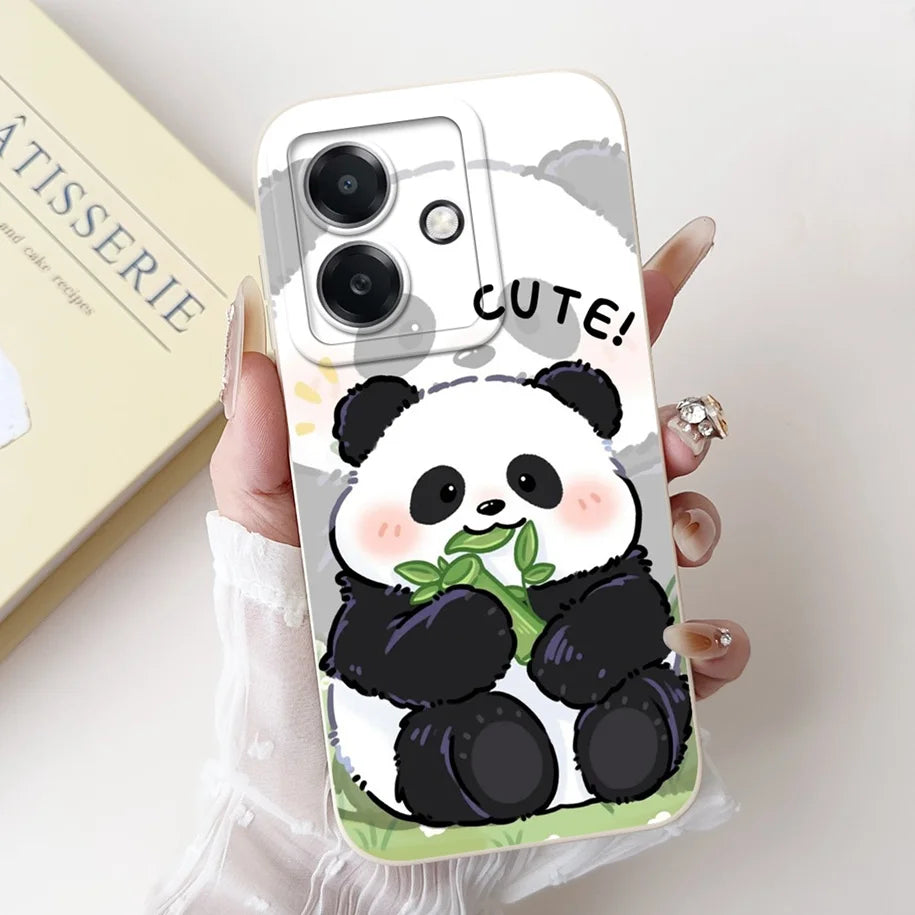 For Funda OPPO A3 A3x 4G Case 2024 Cute Panda Rabbit Soft Silicone Candy Painted Phone Covers For OPPO A40 5G OPPOA3 A 3x Bumper